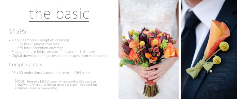 wedding photography packages prices